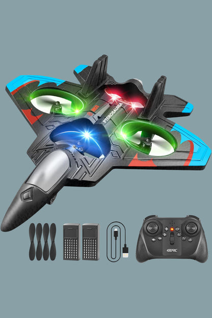 ✈️🔥 V17 Jet Fighter RC Airplane Drone with 4K Camera | 6CH 2.4GHz Stunt Flying Aircraft
