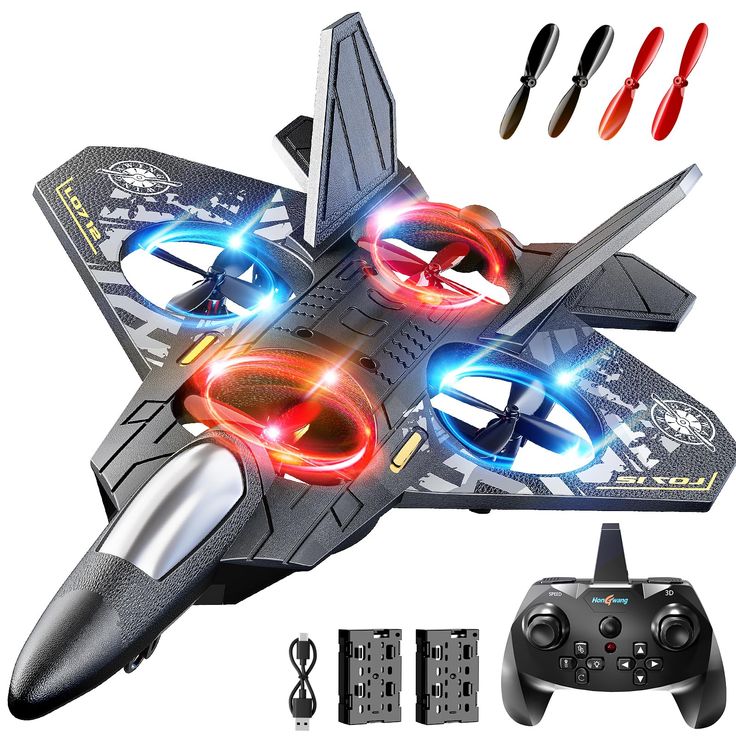 ✈️🔥 V17 Jet Fighter RC Airplane Drone with 4K Camera | 6CH 2.4GHz Stunt Flying Aircraft
