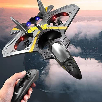 ✈️🔥 V17 Jet Fighter RC Airplane Drone with 4K Camera | 6CH 2.4GHz Stunt Flying Aircraft