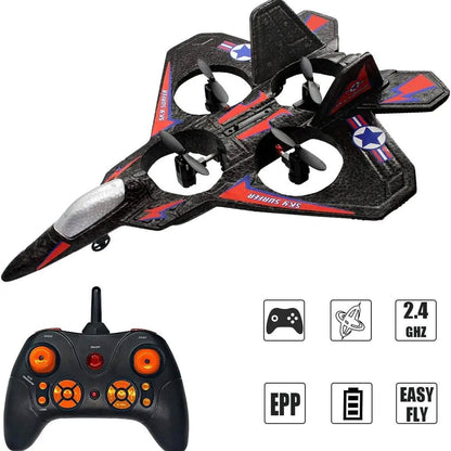 ✈️🔥 V17 Jet Fighter RC Airplane Drone with 4K Camera | 6CH 2.4GHz Stunt Flying Aircraft